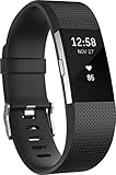 Fitbit Charge 2, Braccialetto per Fitness e Battito Cardiaco Unisex-Adulto, Nero, Large