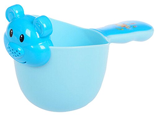 Baby Bath Water Spoon/Baby Shampoo Swimming Toy Water Bailer Spoon Ladle Blue
