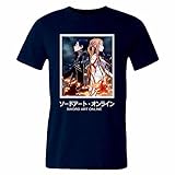 Men's Cotton T shirt SAO - Sword Art Online Asuna and Kirito XL