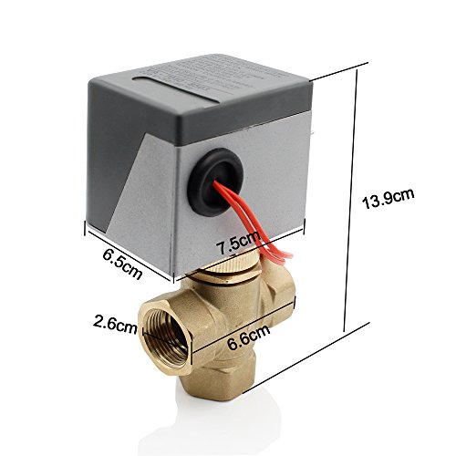 SPEED 2/3Wege 3/4-1Zoll Ventil Hysteresemotor Zonenventil Solar Umschaltventil Synchronmotor,Federrückstellung(3 Wege 3/4 Zoll DN20) - 5
