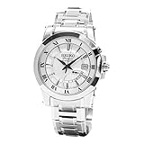 Seiko SRN037P1 analoge Herrenuhr, kinetisch, Zifferblatt, graues Stahlarmband