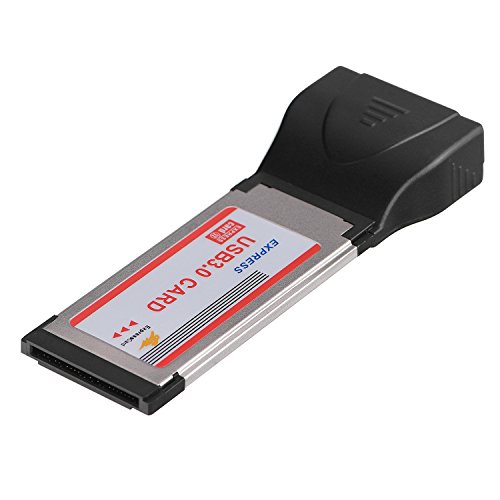 qobobo® 2 Ports USB 3.0 Super Speed PCMCIA Express Card Karte (34mm / Kompatibel mit Windows 7, 8, 10) für Notebook Laptop, USB 3.0 Hub intern - 2