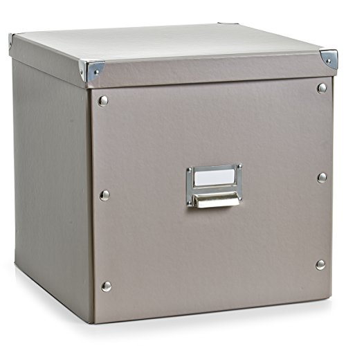 Zeller 17664 Aufbewahrungsbox, Pappe, 33,5 x 33 x 32 cm, taupe