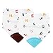 Baby Teething Bibs,Hikeren® 2 Pack Cotton Alphabet Teether Bibs Reversible 2 in 1 Baby Drool Bibs with BPA Free Silicone Chewable Teether, Baby Bandana Bibs for boys and girls