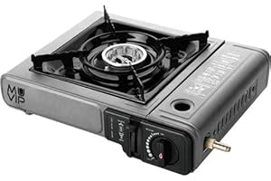 VALDI LED COCINA PORTATIL Doble quemador + 2 BOTELLAS GAS QUEMADOR MALETIN HORNILLO CAMPING ENVIO EN 24 H