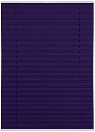 Lichtblick pleated top clamp fix, no holes, braced, Fabric Polyester, purple, 45 cm x 130 cm (B x L)