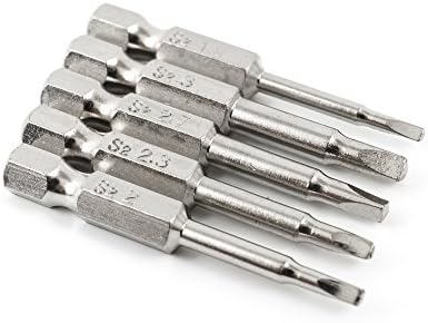 5pcs 1/4" Hex Shank Triangle Screwdriver Bits Drill Magnetic 1.8/2.0/2.3/2.7/3mm