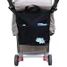 IntiPal Stroller Organiser Diaper Bag - Fits Most Buggies Prams Pushchairs - Mummy Handbag Nappy Changing Bag(Black Elephant)