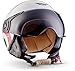 Produktbild MOTO Helmets® H44 "Italy" · Jet-Helm · Motorrad-Helm Roller-Helm Scooter-Helm Bobber Mofa-Helm Chopper Retro Cruiser Vintage Pilot Biker Helmet Brille · ECE Visier Schnellverschluss Tasche M (57-58cm)