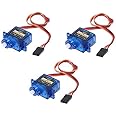Super Debug TowerPro SG90 Micro Servo Motor 9grms 180 Degree Rotation Motor for Robotics Science Project Drone, Hobby Kit Pack of 3