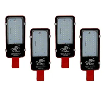 Happy Selling 40 Watt Waterproof Red body Led Street Light for Outdoor Purposes (White, Pack of 4)