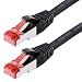 Produktbild helos 118035 Patchkabel S/FTP (PIMF) CAT 6 schwarz 7,5m CAT.6 Ethernet LAN Patchkabel Gigabit Netzwerkkabel Patch Kabel folien und geflechtgeschirmt halogenfrei PIMF 2 x RJ45 Stecker ideal für Switch , Internet, Spielkonsole, DSL Verbindungen , Patchfelder , Patchpanel , Router , Modem , Access Point und andere Geräte mit RJ45 Anschluß , CAT Kabel KAT Kabel CAT6 CAT 6 , geschirmtes Patchkabel