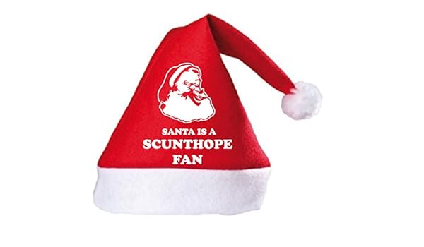 Santa Is A Scunthorpe Fan Christmas Hat Secret Santa Gift Sports Memorabilia Memorabilia Football Caps Hats
