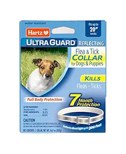 Hartz UltraGuard Reflecting Flea & Tick Collar for Dogs and Puppies 1 ea, Reflective, Dogs and Puppies up to 20