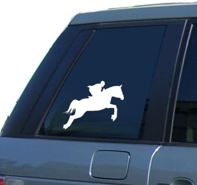 Horse Jumping Car Window Sticker Vinyl Decal - By SCA ART