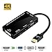 Price comparison product image HYZUO Multiport 4-in-1 HDMI Male to HDMI DVI 4K VGA with Audio Output Female Video Cable Adapter Converter, Black
