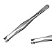 TWEEZERS EYEBROWS HAIR BEAUTY SQUARE TIP EDGE STAINLESS STEEL TWEEZER SILVER Fusion (TM)