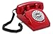 Produktbild Opis 60s Cable mit schwarzem Deutsche Post Pappeinleger: Retro Telefon im sechziger Jahre Vintage Design mit Wählscheibe und Metallklingel (rot)