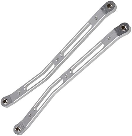 Yiguo 2pcs Aluminium Alloy AX31007 Rear Upper Chassis Linkage Link for 1:10 Axial Yeti Rock Racer 90026 Climbing RC Car Silver