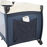TecTake® Kinder Reisebett höhenverstellbar mit Babyeinlage navy blau - 4