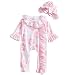 Donalworld Baby Girl Romper Cap Set Infant Newborn Jumpsuit Clothing Pattern1 12M