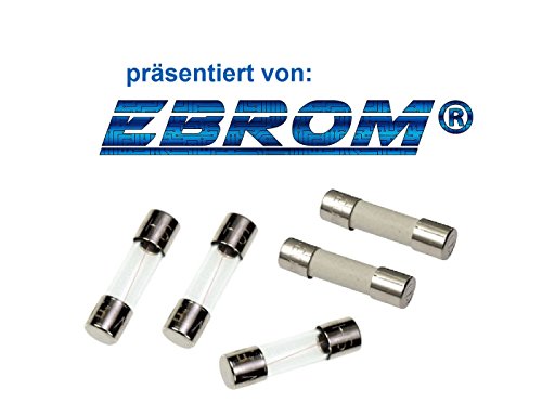 10 Stück ESKA G-Sicherungseinsatz Feinsicherung T 1,6A 5x20 Keramik 522.719 Träge (T) Keramikrohr mit Löschmittel