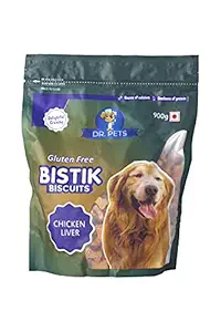 BISTIK Gluten Free Biscuits Real Chicken Liver with No Artificial Flavors Dog Biscuits