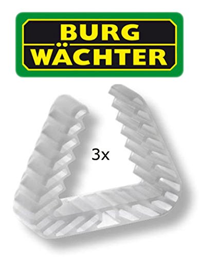 3 Stk. Burg Wächter Fensterklammer FKL 2090 T Fenster Kipp Tür Sicherung Zugluft (3) - 2