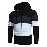 Kapuzenpullover Herren,LMMVP Herren Langarm Hoodie Sweatshirt Oberteile Jacke Mantel Outwear (XL, Black)