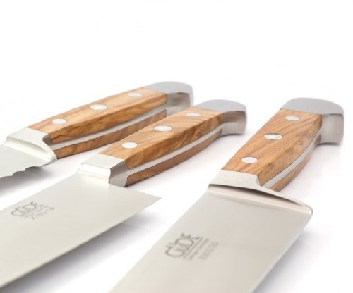 Güde Brotmesser „Franz Güde“, geschmiedet, Doppelkropf, Griff: ital. Olivenholz - 4