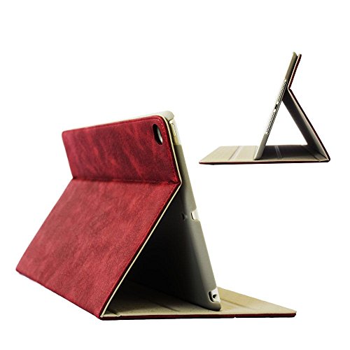 MaxiRel Neues iPad Air iPad 9.7 Zoll Hülle Hohe Qualität iPad Case Hülle Schutzhülle Tasche Schutzhülle Etui für Apple the New iPad mit Multi Ständer Auto Sleep Wake up Funktion Burgunderrot - 6