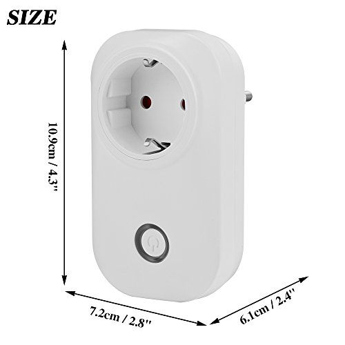 Smart Socket Remote Control WiFi Switch Socket Funziona con Amazon Alexa [Echo, Echo Dot] Wireless Presa elettrica intelligente Mobile AMAZON ECHO Voice / remoto / timer Socket di controllo Plug EU per Android IOS Smartphone