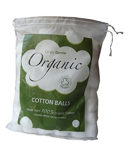 THREE PACKS of Simply Gentle Organic Cotton Balls 100g