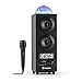 Produktbild auna DiscoStar Black • 2.1 Bluetooth-Lautsprecher • Radio • UKW-Radiotuner • 30 Speicherplätze • MP3 • SD • USB • Mini-USB • AUX • Mikrofon • LED-Lichteffekt • Akku • tragbar • schwarz