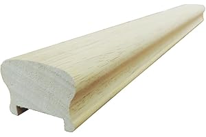 ONLYWOOD.IT Onlywood Corrimano Legno SAGOMATO Ayous grezzo 46 x 32 mm - Asta da 3 Metri