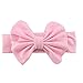 Cute Baby Girls Kids Stretch Bowknot Headband Hairband (Pink)