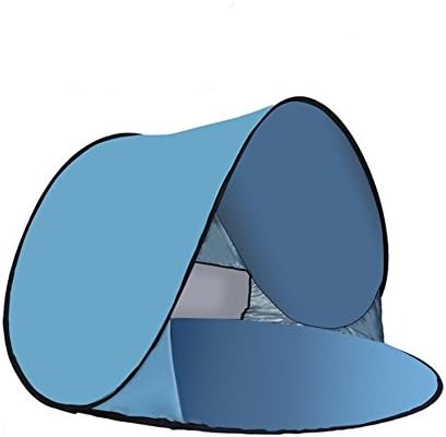 Outdoors Beach Tent by SKYIOL, 60-inch Automatic Pop Up Instant Portable Lightweight Family Sun Shelter Cabana with Carry Case &amp; Stakes for 2 - 3 Person - UPF 50+ (Blue)