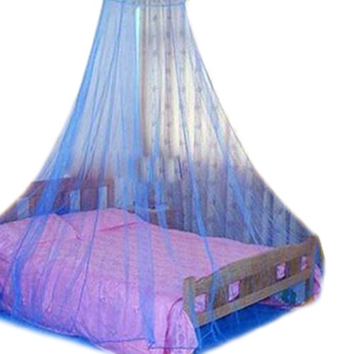 ADS Bed Canopy Netting Round Lace Curtain Dome Princess Mosquito Net Pink (Blue)