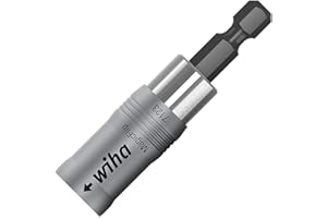 Wiha Bithalter MagicFlip Force magnetisch mit Ringmagnet, Universalhalter 62 mm, extra starke magnetische Bit Halterung 1/4" für Akkuschrauber