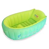 Material: la bañera inflable para bebés está hecha de materiales de PVC sin BPA, suave y liso para proteger la piel de su bebé, preservación del calor, duradero.