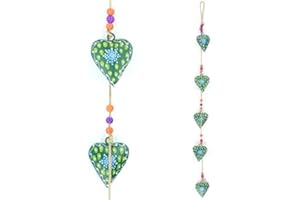 LOUDelephant Hanging Mobile Decoration String of Hearts - Green (Sand String)