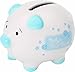 Suki Gifts International Baby's First Piggy Bank Ceramic Piggy Bank in Gift Box (Small, Blue/ White)