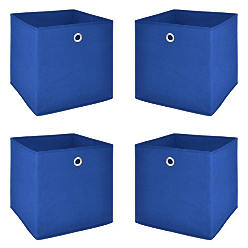 Möbel Akut Faltbox 4er Set in blau, Aufbewahrungsbox für Raumteiler oder Regale - 2