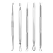 AMTOK Blackhead Remover Tool Kit 5 Pcs Set Acne Pimple Comedone Extractor Tool for Whitehead Popping Zit and Facial Blemishes Removal