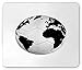 Produktbild Sports Mouse Pad, Soccer Ball with The World Map Football Cup 2010 Entertaining Professional Game, Standard Size Rectangle Non-Slip Rubber Mousepad, Black White