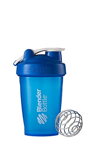 BlenderBottle Classic Loop Shaker / Eiweiß Shaker / Diät Shaker / Protein Shaker mit Blenderball blau 590ml Fassungsvermögen, skaliert bis 400 ml