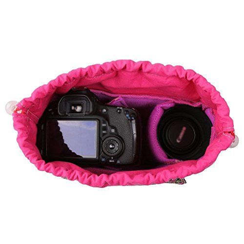 sac de camera - TOOGOO R  Femmes impermeable antichoc avec compatiments rembourre sac de camera DSLR TLR coque de protection pour DSLR Shot ou Flash Light Canon 5D  7D  50D  60D  Nikon D60  D90
