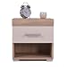 3 Piece Bedroom Set 4+2 Chest of Drawers Bedside Table & Wardrobe White & Sanoma Oak