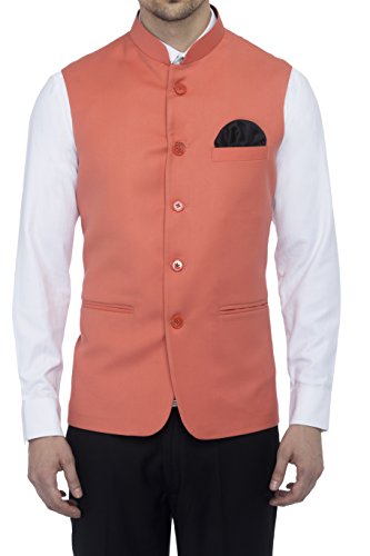 FAVOROSKIMen's Slim Fit Nehru Jacket Ethnic Bandhgala Waistcoat (New_FAVJC161132)