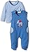 SALT AND PEPPER Baby Boys Crew Neck Long Sleeve Footies -  Blue - 3-6 Months